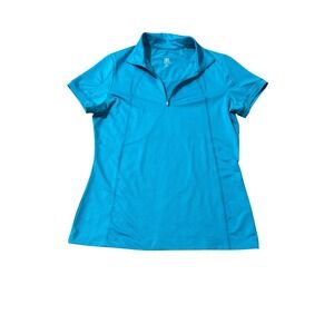Tail White Label Polo Shirt Womens Small Blue Excellent 1/4 Zip Golf Tennis Top